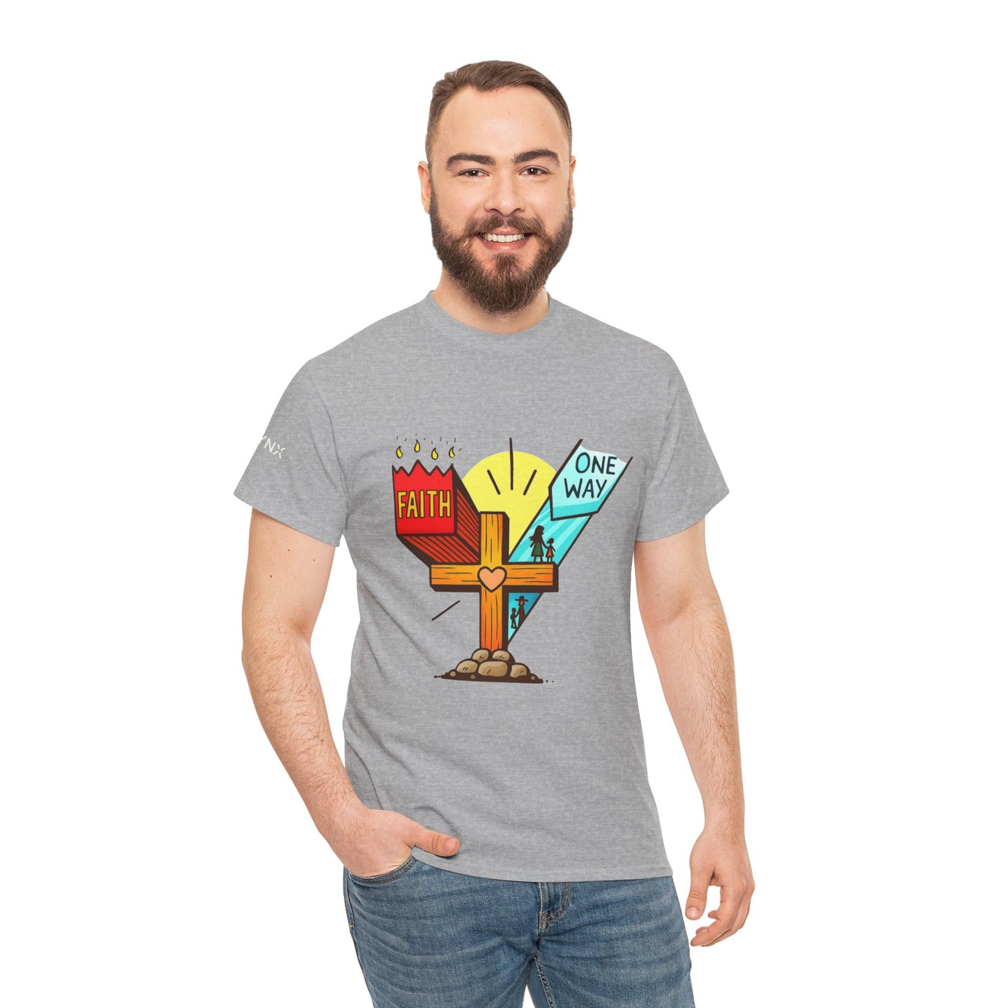 Faith Cross 'One Way' T‑Shirt – Christian Inspirational Tee