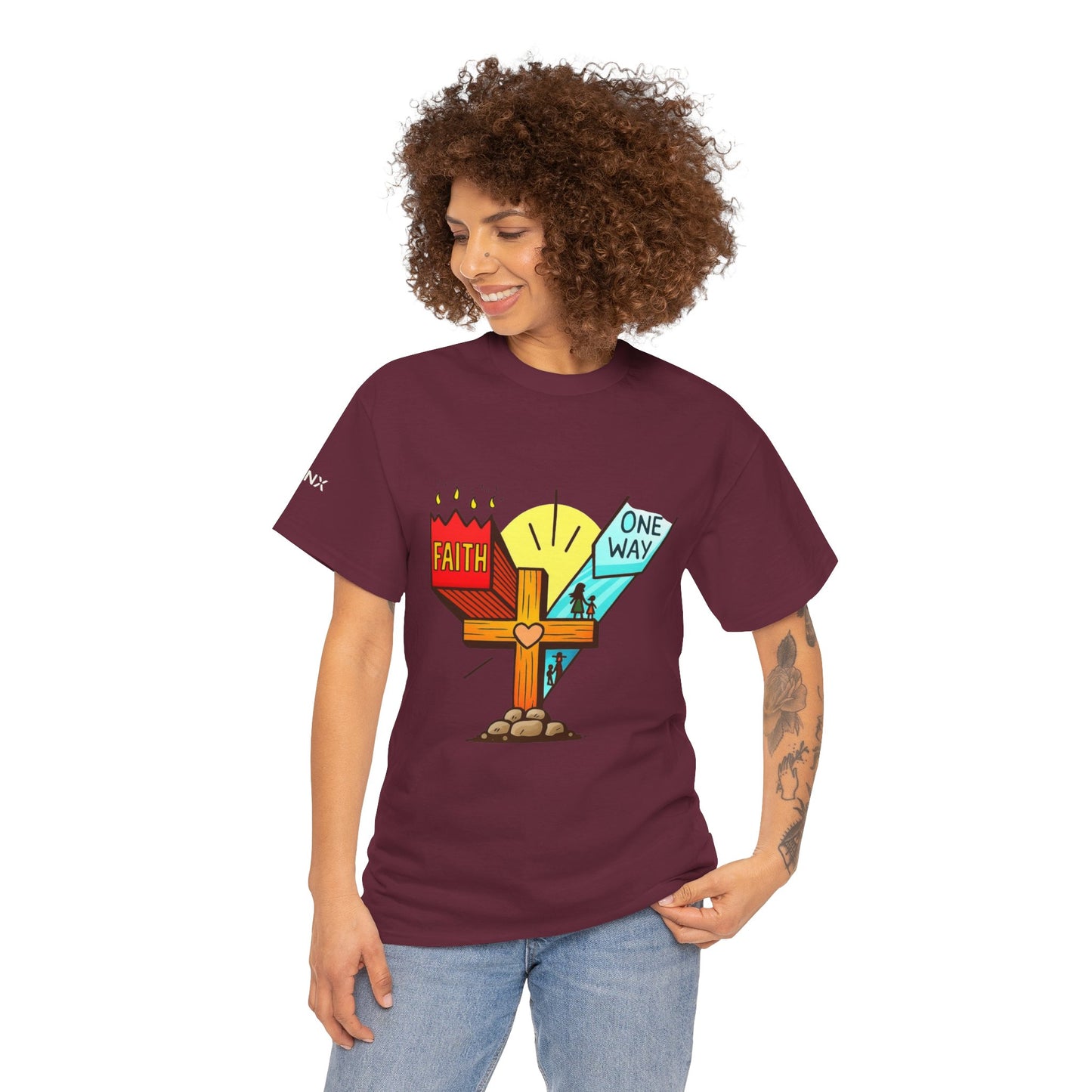 Faith Cross 'One Way' T‑Shirt – Christian Inspirational Tee