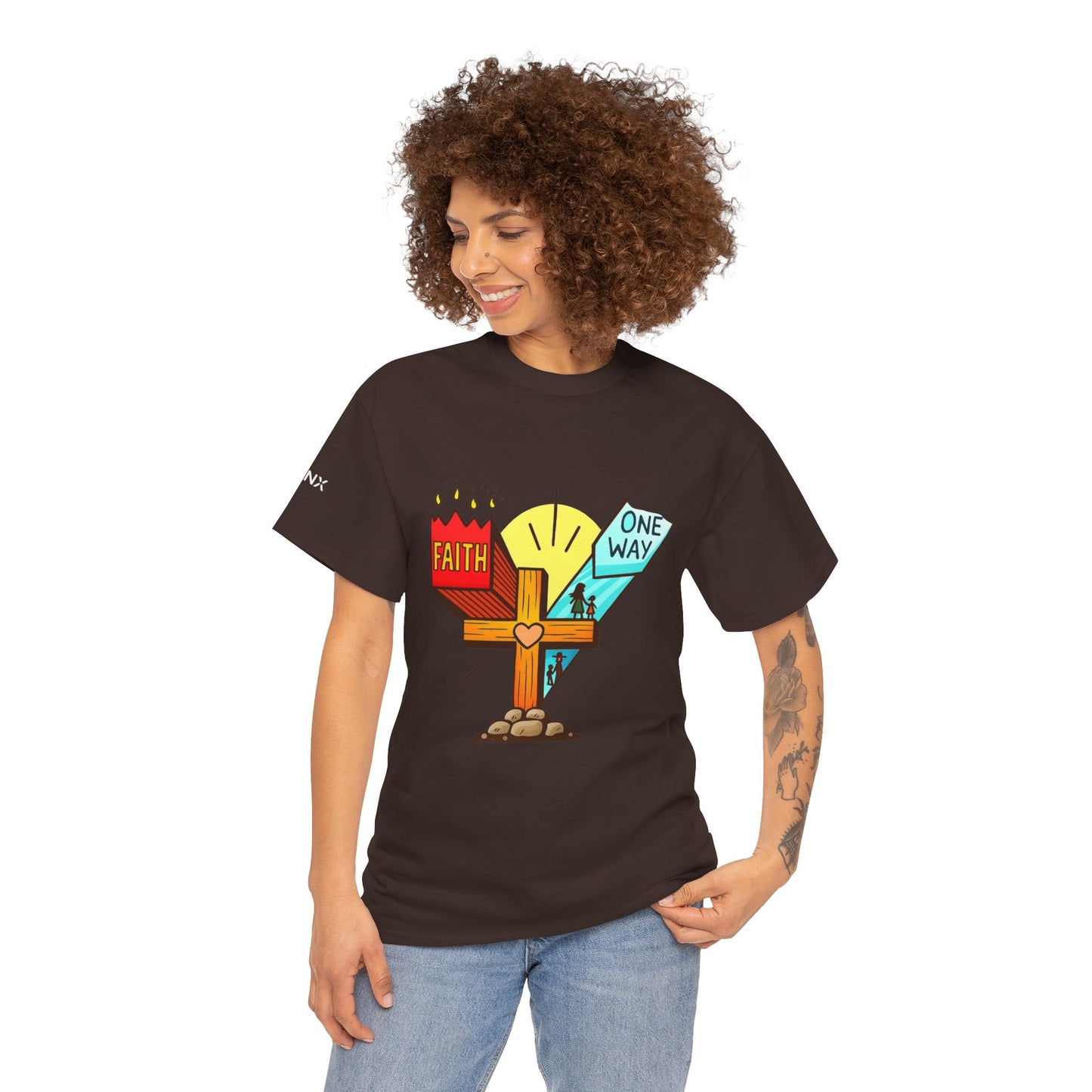 Faith Cross 'One Way' T‑Shirt – Christian Inspirational Tee