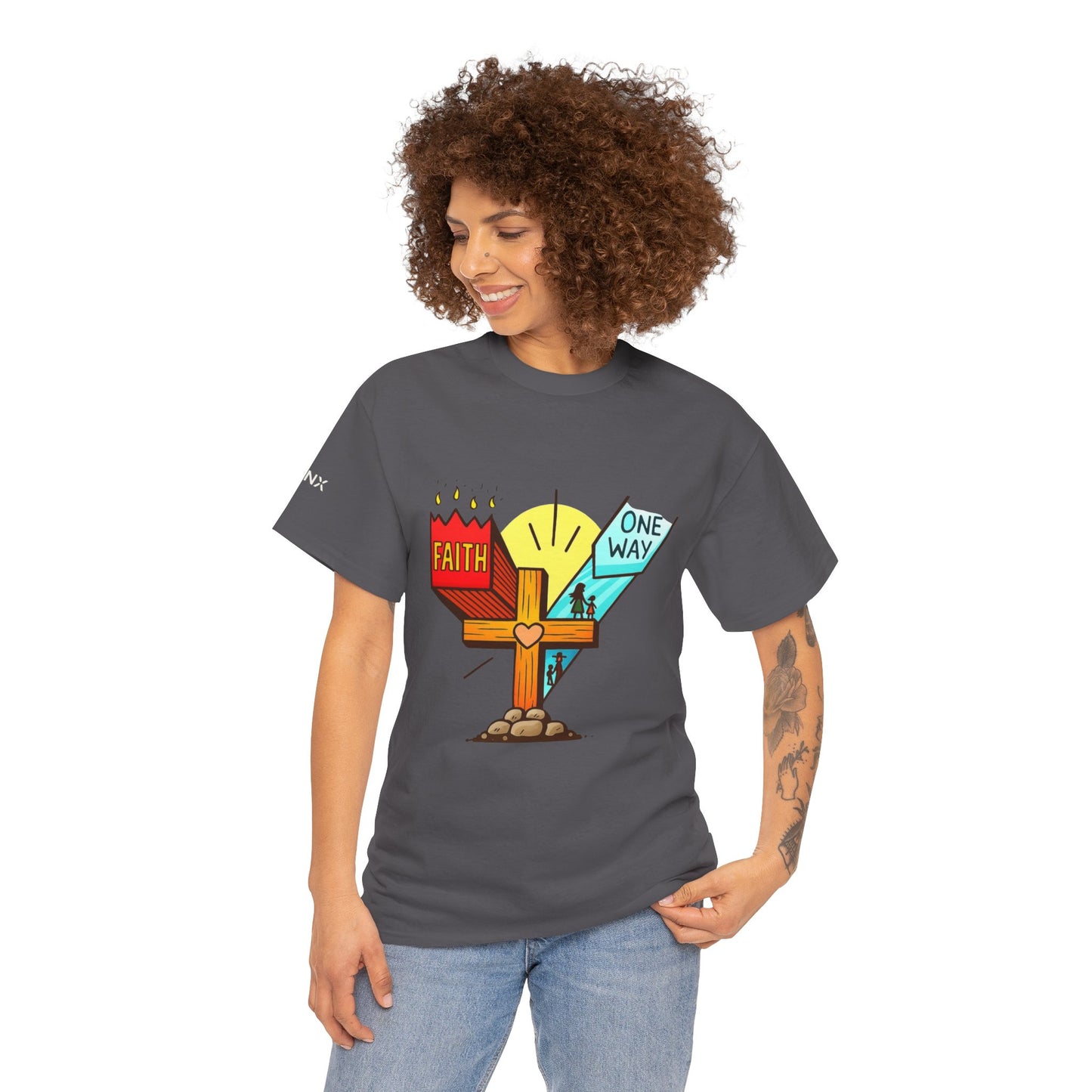 Faith Cross 'One Way' T‑Shirt – Christian Inspirational Tee