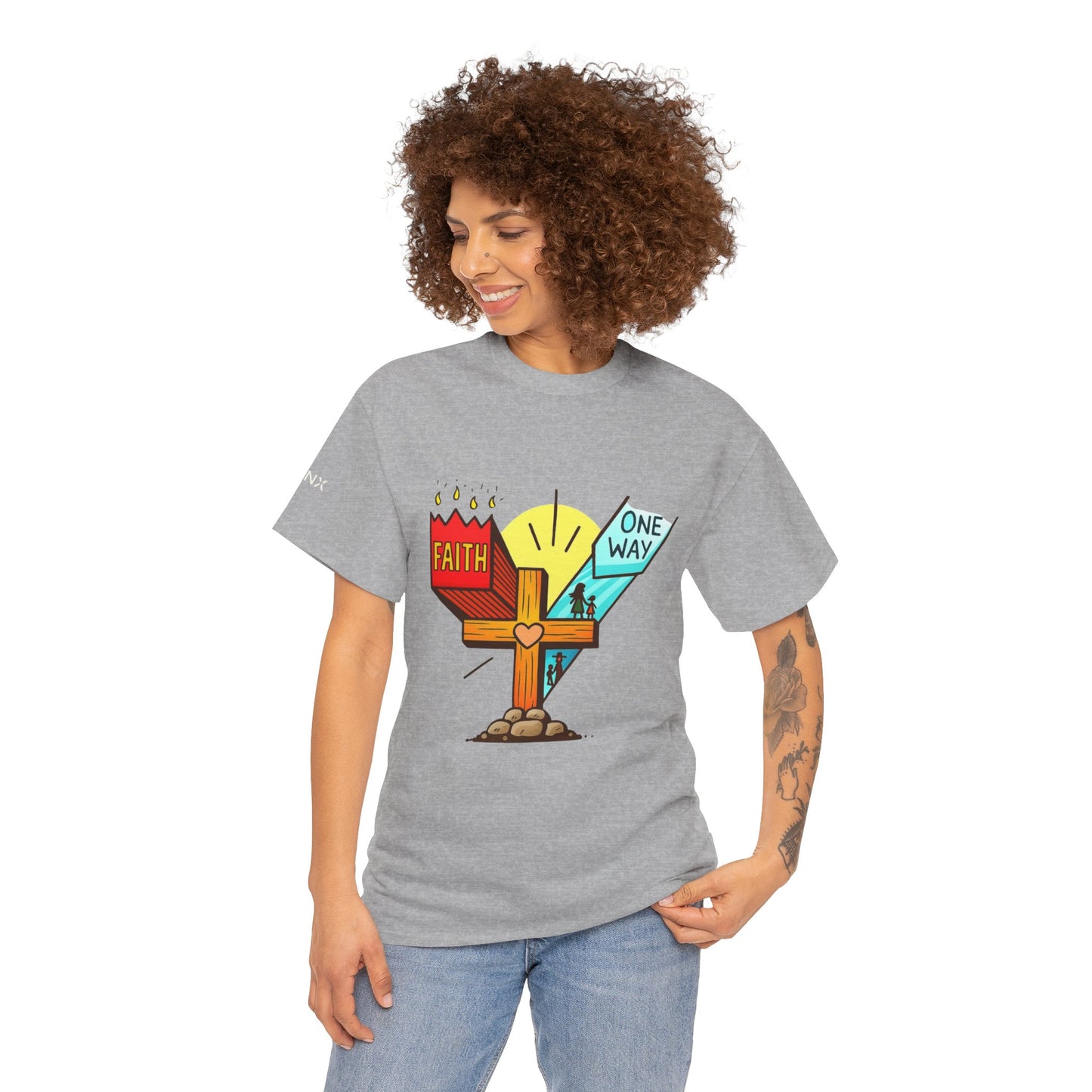 Faith Cross 'One Way' T‑Shirt – Christian Inspirational Tee