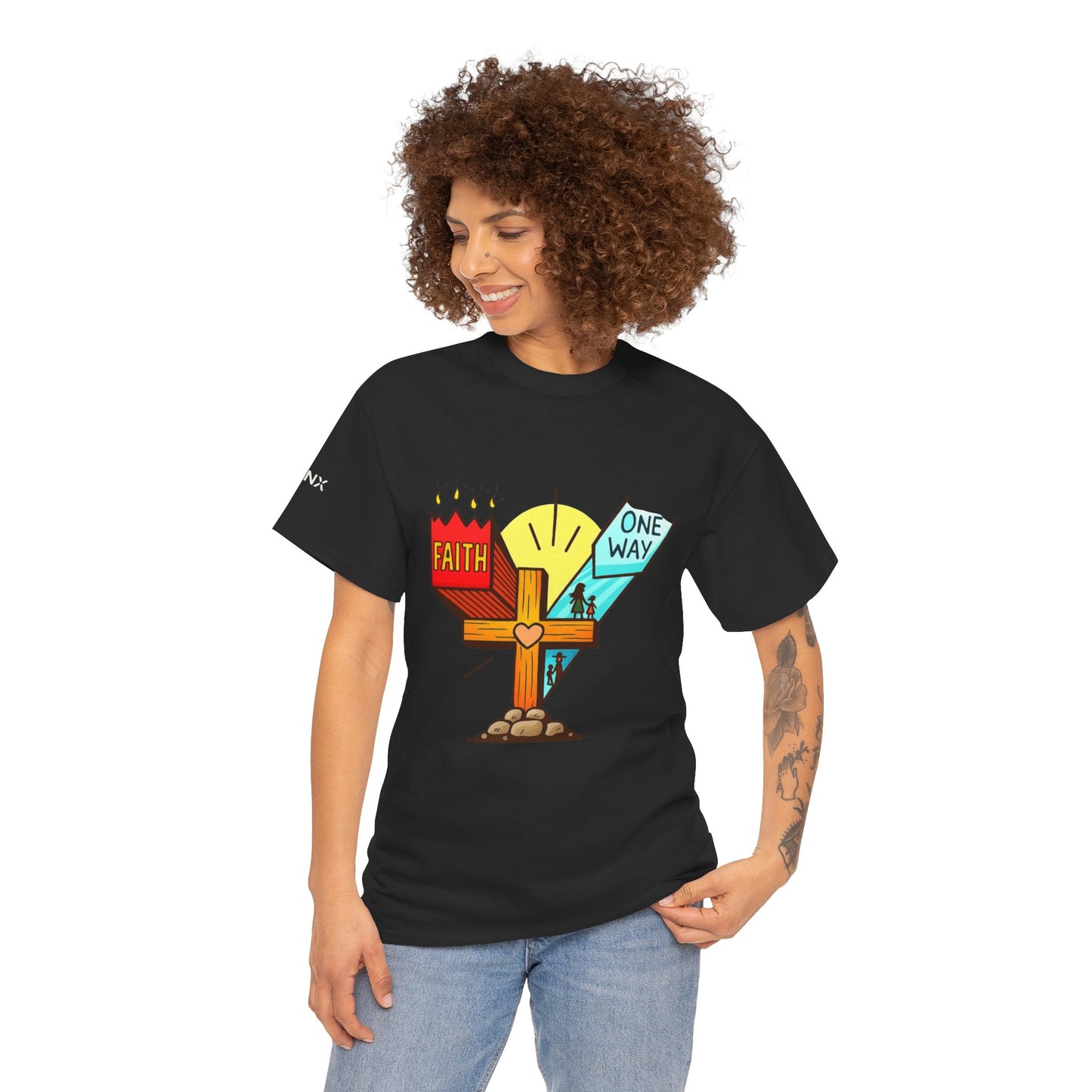 Faith Cross 'One Way' T‑Shirt – Christian Inspirational Tee