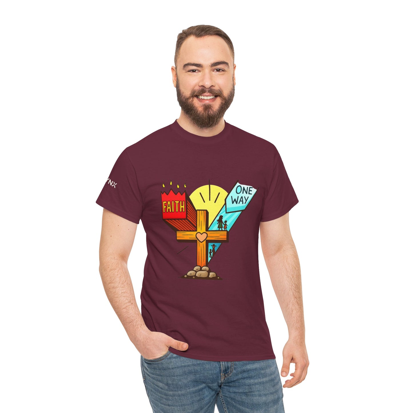 Faith Cross 'One Way' T‑Shirt – Christian Inspirational Tee