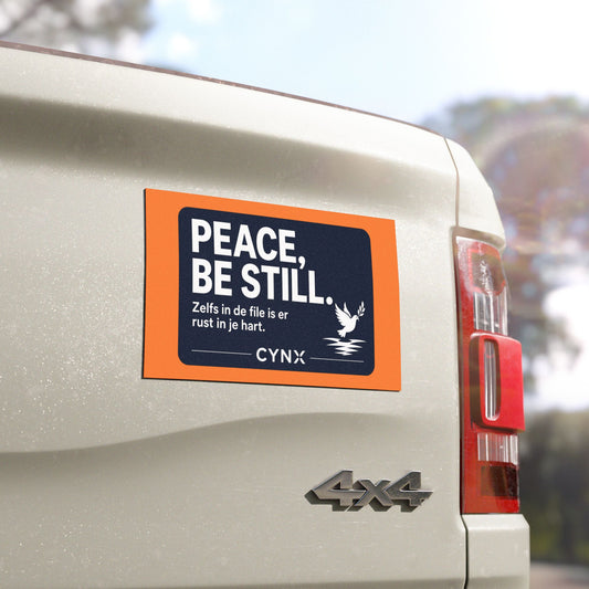 "Peace Be Still" Automagneet | Geloof & Rust voor Onderweg