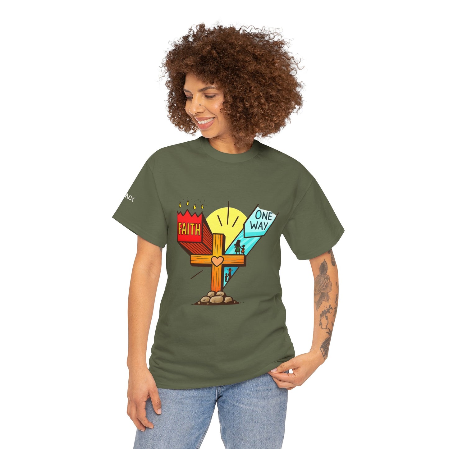 Faith Cross 'One Way' T‑Shirt – Christian Inspirational Tee