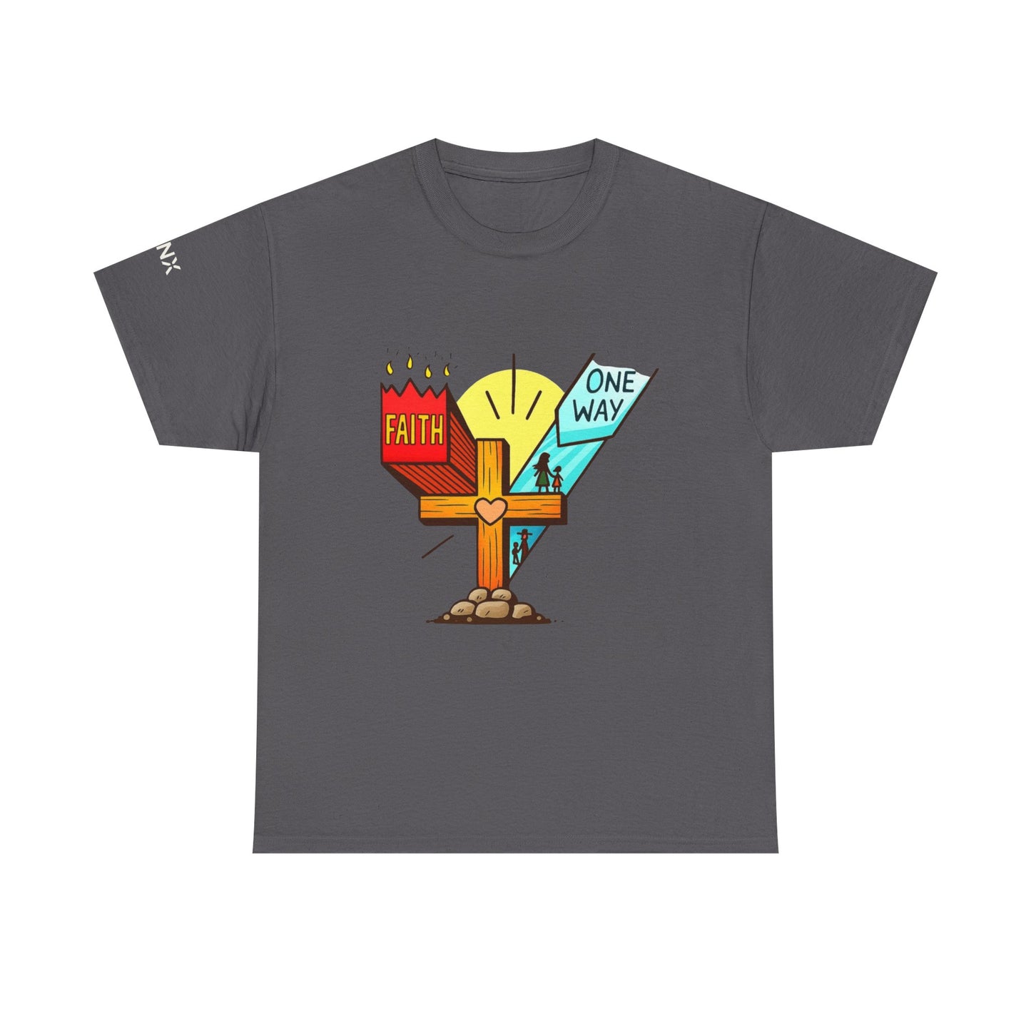 Faith Cross 'One Way' T‑Shirt – Christian Inspirational Tee