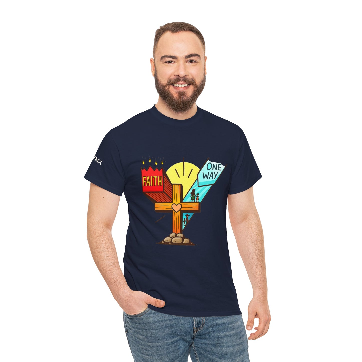 Faith Cross 'One Way' T‑Shirt – Christian Inspirational Tee
