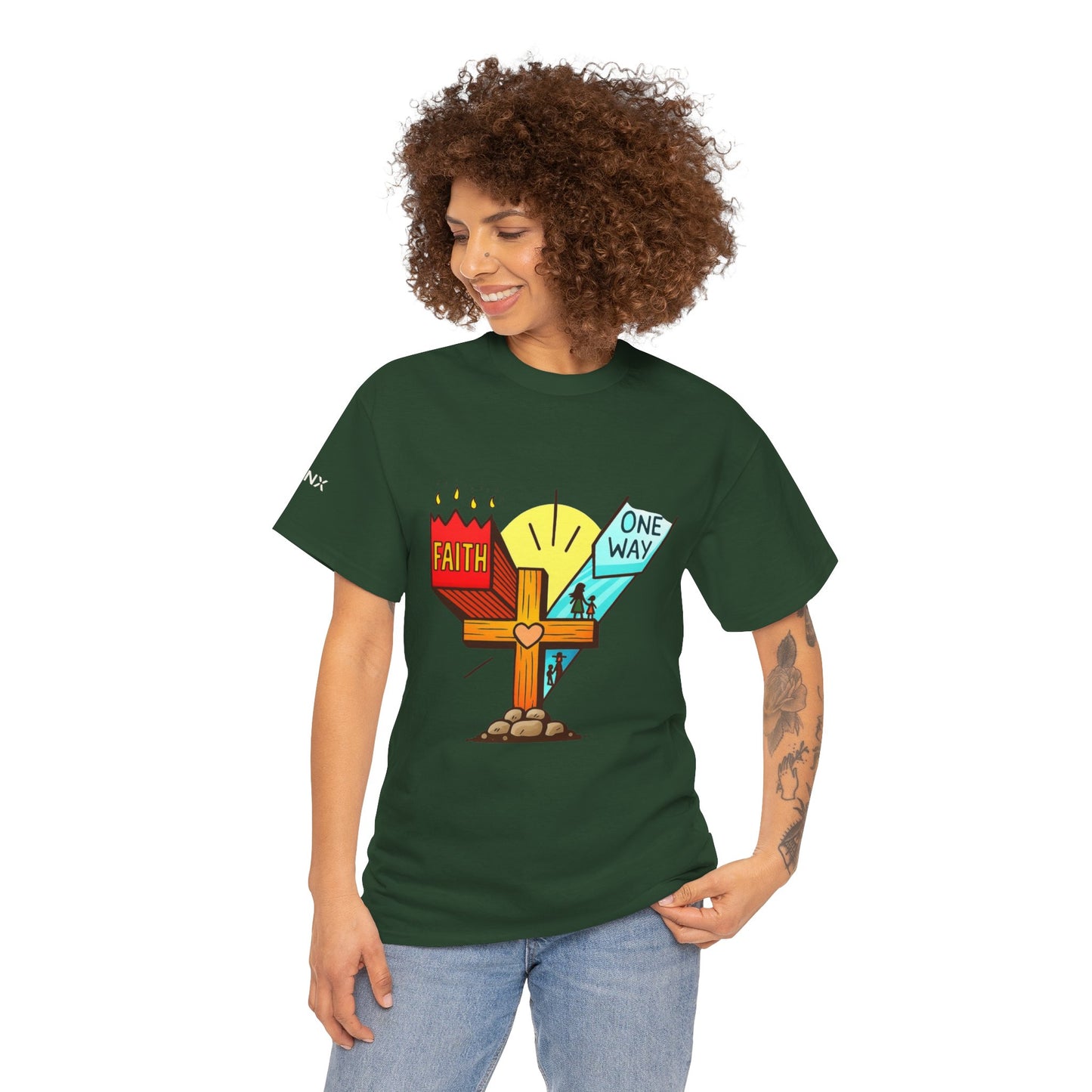 Faith Cross 'One Way' T‑Shirt – Christian Inspirational Tee