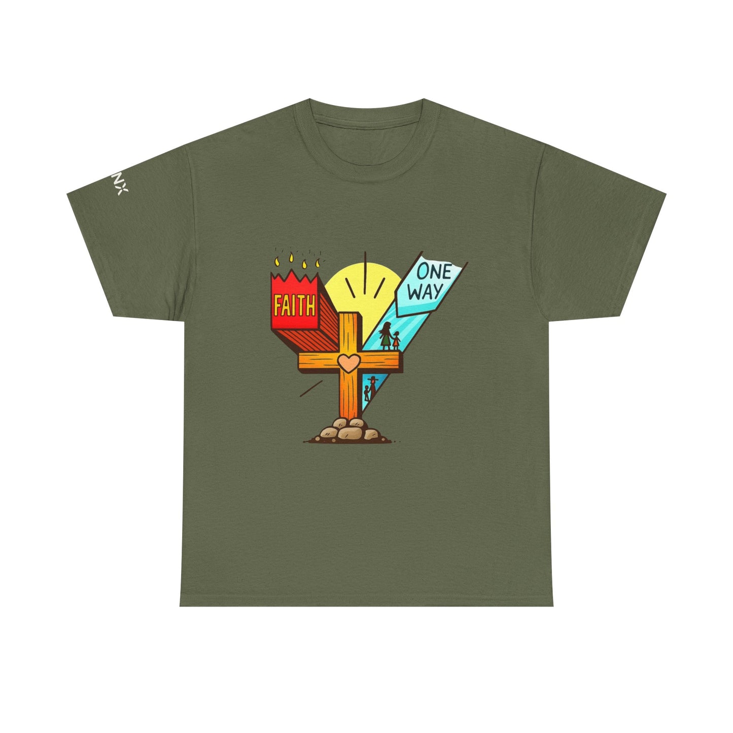 Faith Cross 'One Way' T‑Shirt – Christian Inspirational Tee