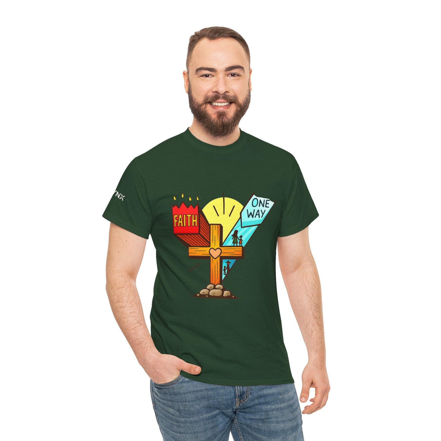 Faith Cross 'One Way' T‑Shirt – Christian Inspirational Tee