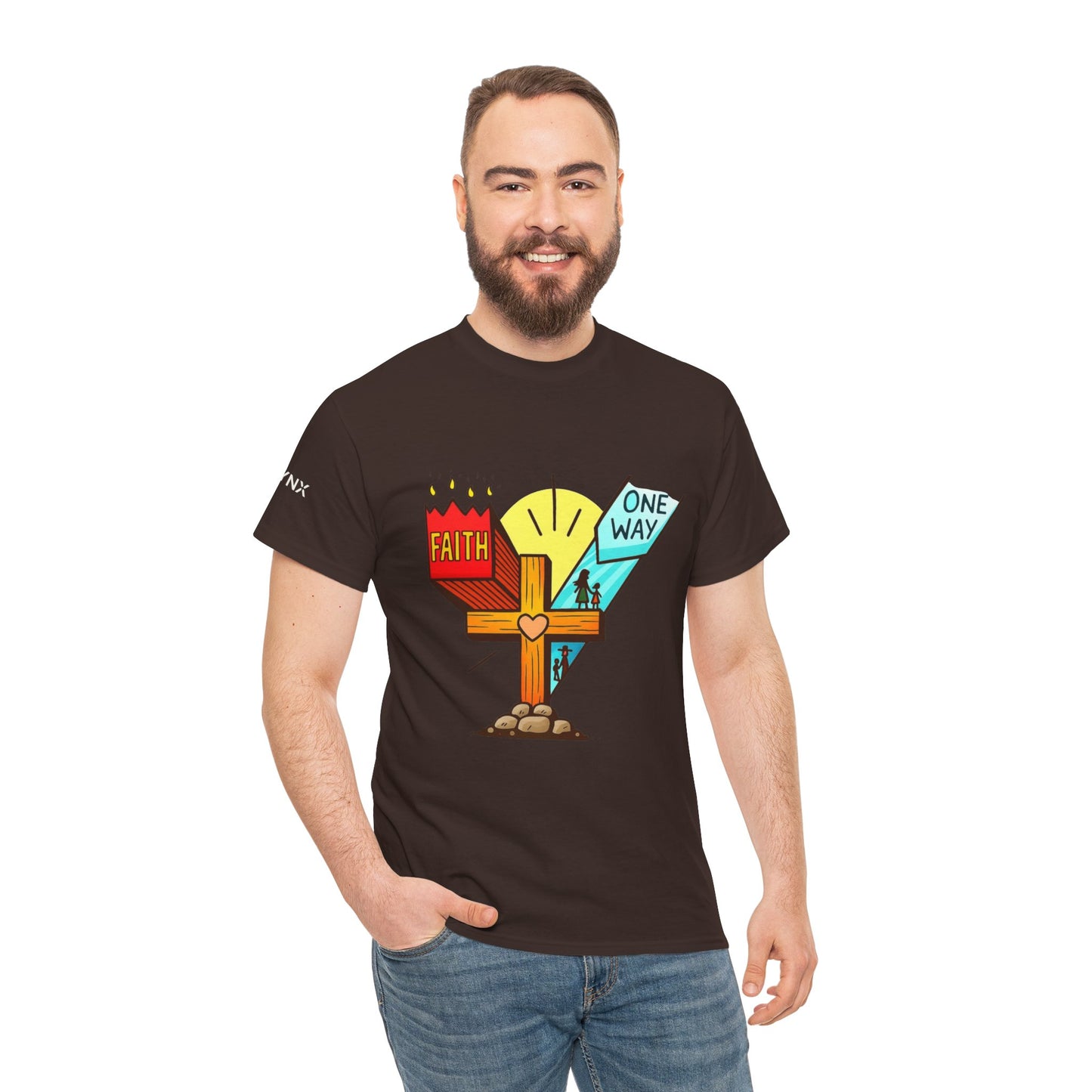 Faith Cross 'One Way' T‑Shirt – Christian Inspirational Tee