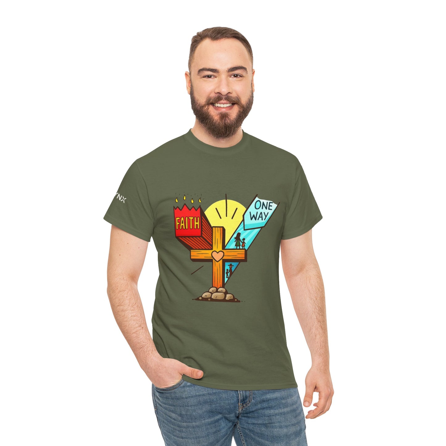 Faith Cross 'One Way' T‑Shirt – Christian Inspirational Tee