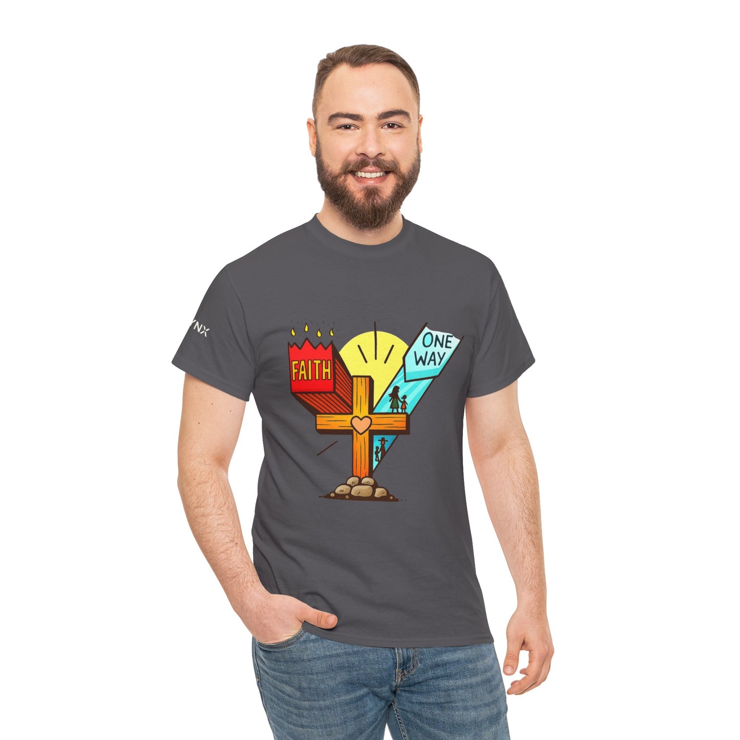Faith Cross 'One Way' T‑Shirt – Christian Inspirational Tee