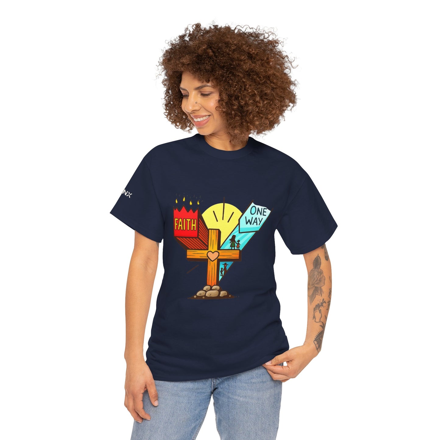 Faith Cross 'One Way' T‑Shirt – Christian Inspirational Tee